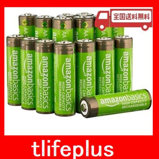 amazonベーシック 充電式電池 充電池 単3形 最小容量2,400mah 充電済み 400回まで充電可能 16本パック
