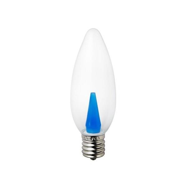 エルパ ELPA LEDシャンデリア球 LED電球 おしゃれ 照明 E17 青 LDC1CB-G-E17-G329
