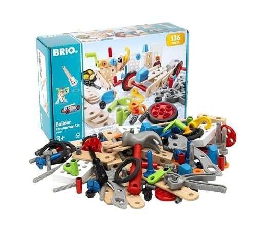 BRIO ブリオ ビルダー コンストラクションセット 全136ピース 対象年齢 3歳~ 大工さん 工具遊び おもちゃ 知育玩具 34587