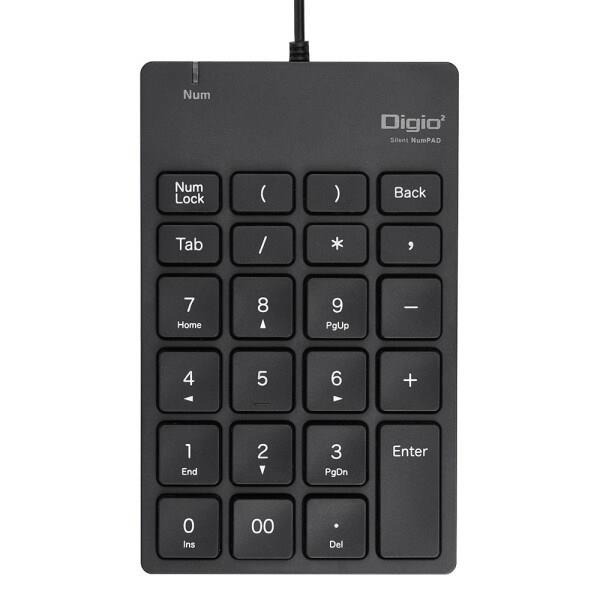 Digio2 テンキーボード 静音 有線 USB ブラック Z8429