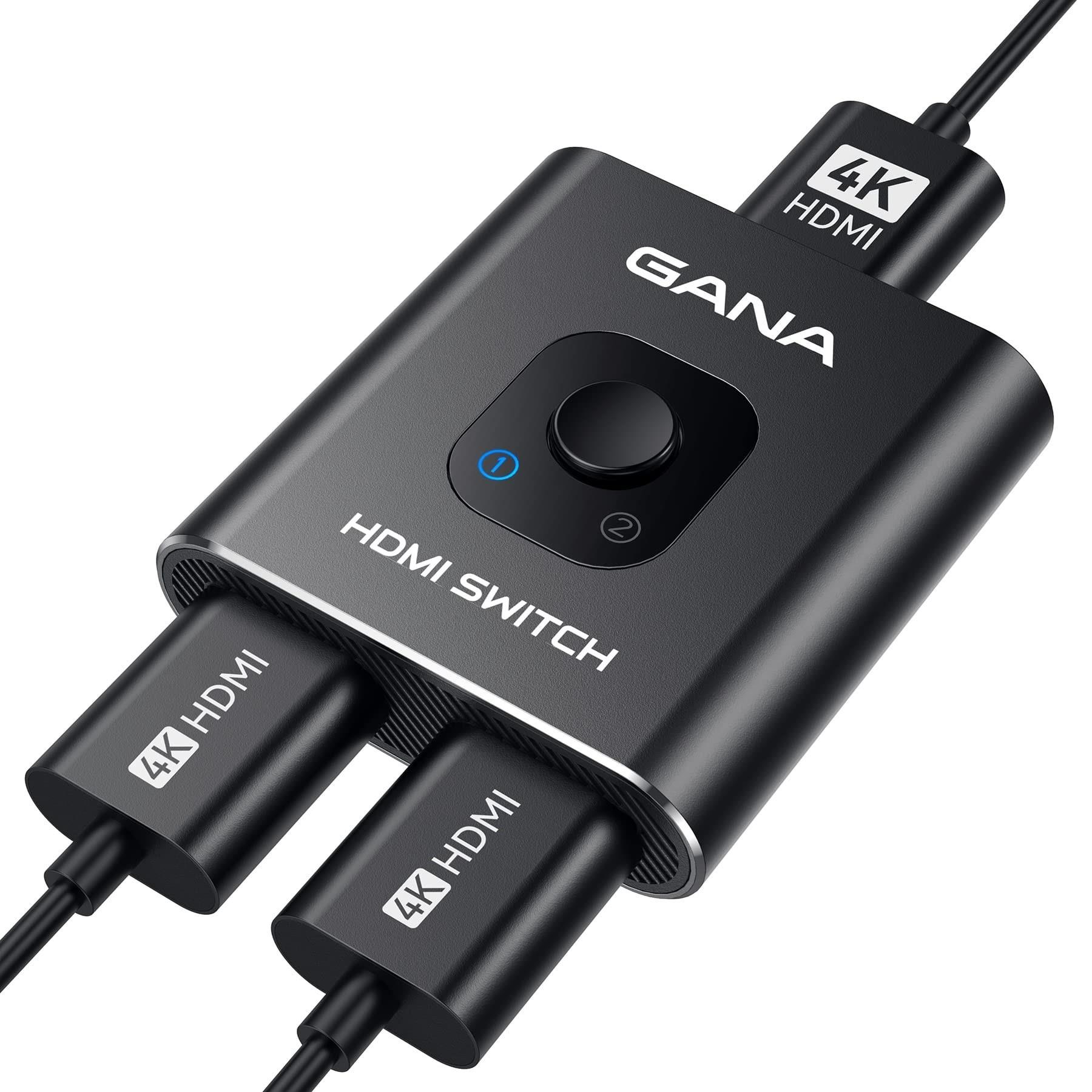 この商品について?【HDMI切替器】：GANAのHDMI切替器、三つのhdmi端子があり、本分配器は２入力→１出力、１入力→２出力、機器を双方向に入出力できます。ご注意：2台のモニターあるいはディスプ