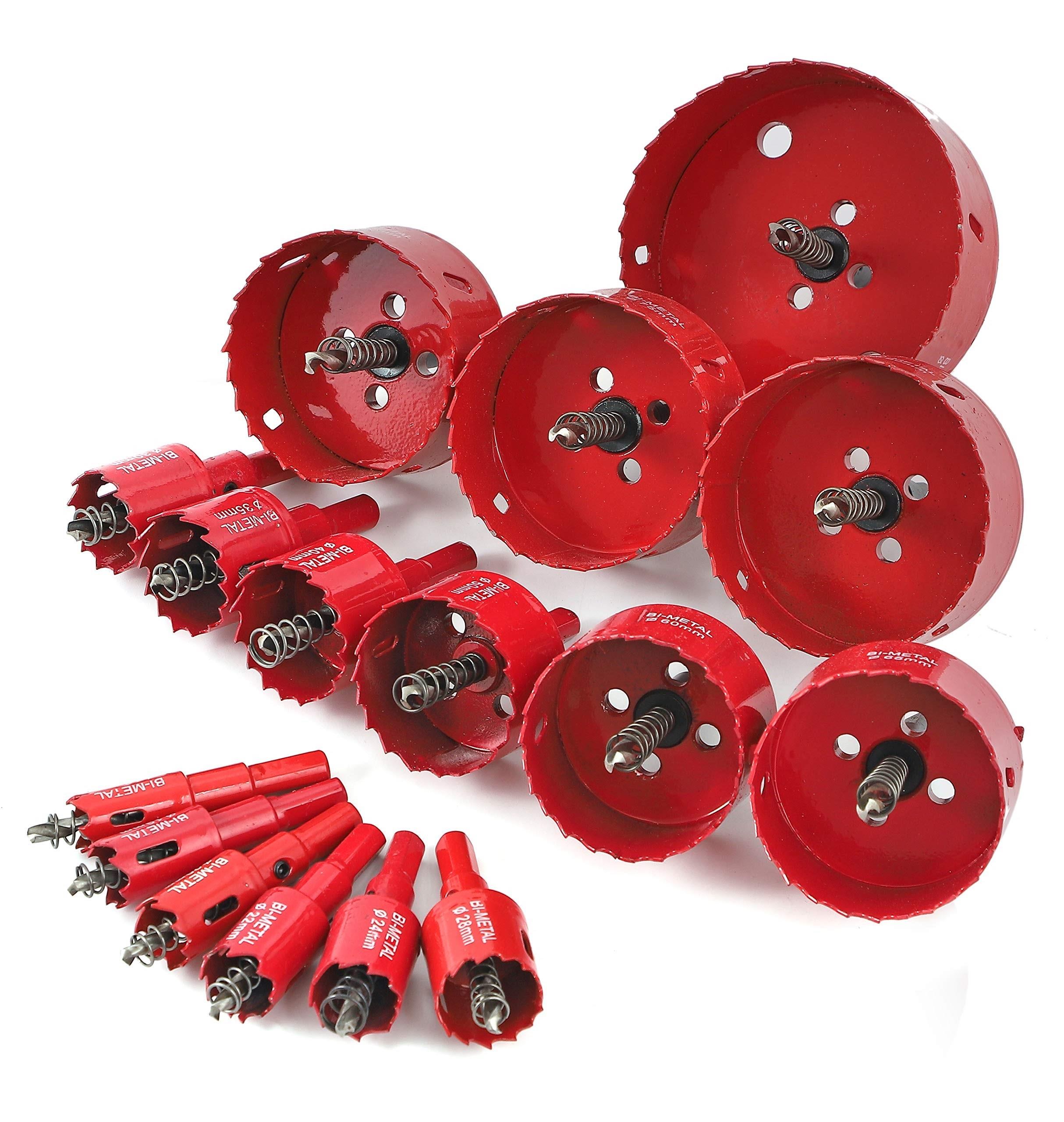 この商品についてバイメタルホールソー 直径16〜100mm 増量16本セット 16mm 19mm 20mm 22mm 24mm 28mm 30mm 35mm 40mm 50mm 60mm 65mm 7