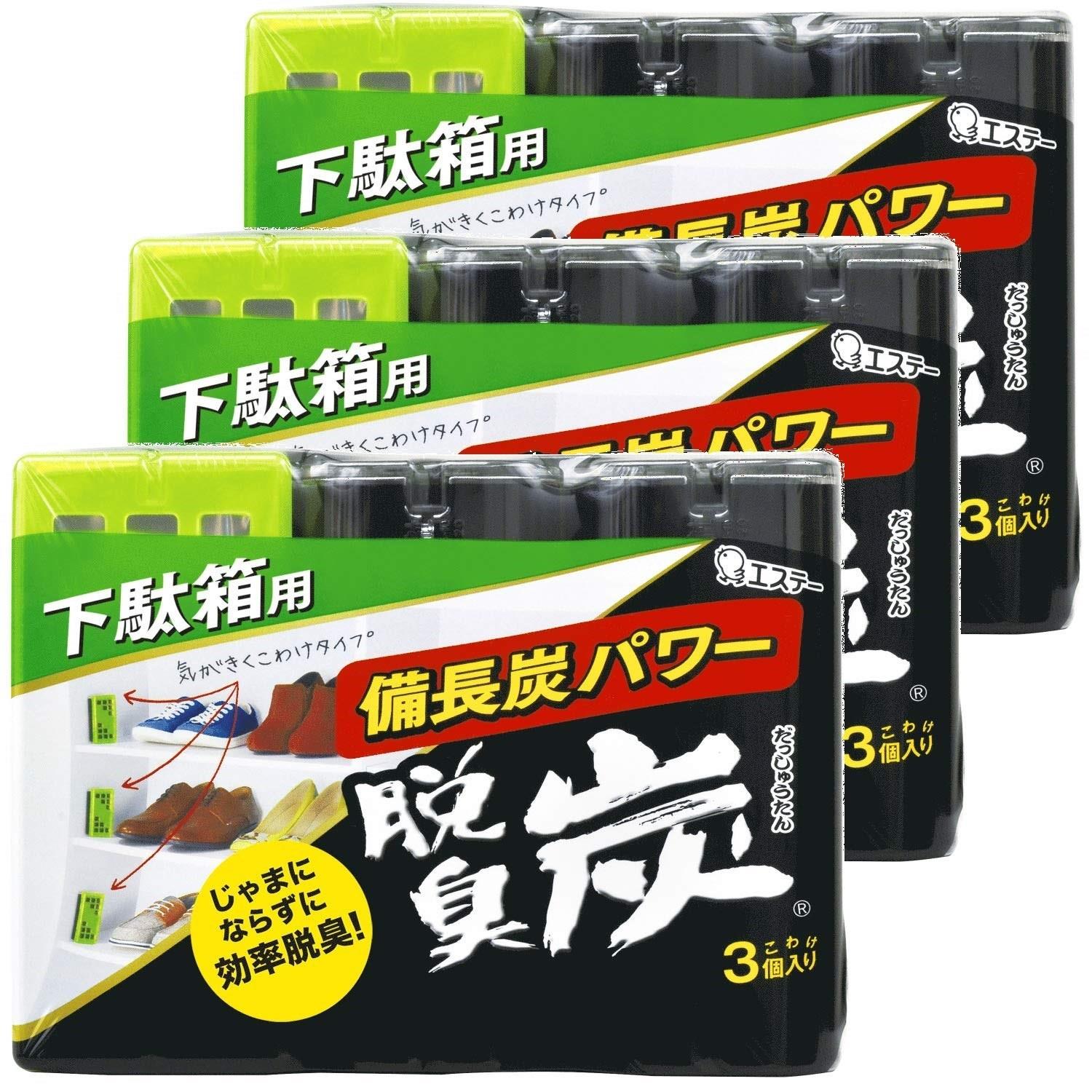 この商品について【脱臭炭を下駄箱に入れよう】備長炭パワー 炭のチカラで強力脱臭。【靴ムレ臭などこもったニオイに効く】ギューギューづめの下駄箱にも、ジャマにならずに置ける3個のこわけです。【ゼリー状の炭