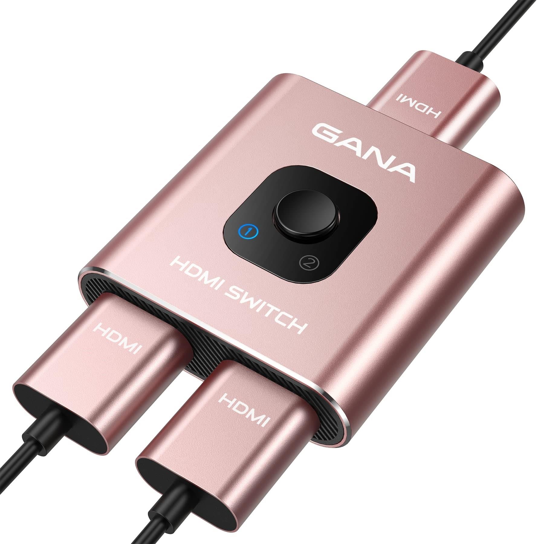 この商品について？？【HDMI切替器】：GANAのHDMI切替器、三つのhdmi端子があり、本分配器は２入力→１出力、１入力→２出力、機器を双方向に入出力できます。ご注意：2台のモニターあるいはディス