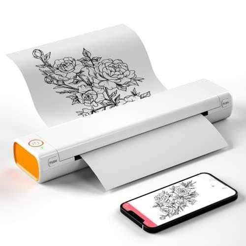 この商品についてコンパクトなデザイン？M08F-A4 ポータブルプリンタは、コンパクトで持ち運びやすく、従来のプリンタよりもサイズと重量が80%小さく、片手で楽に持つことができます。ビジネス/旅行/車
