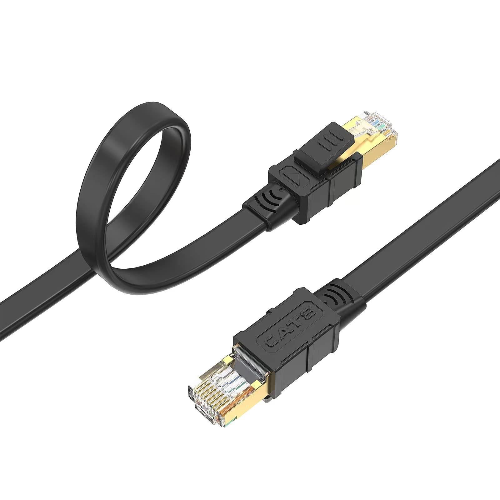 この商品について[CAT7より4倍の高速通信ネットワーク速度]：CAT8 LANケーブルはCAT6よりもっと高い帯域幅を持って、CAT6の8倍、CAT7ケーブルよりも4倍、2000MHz伝送帯域幅に達