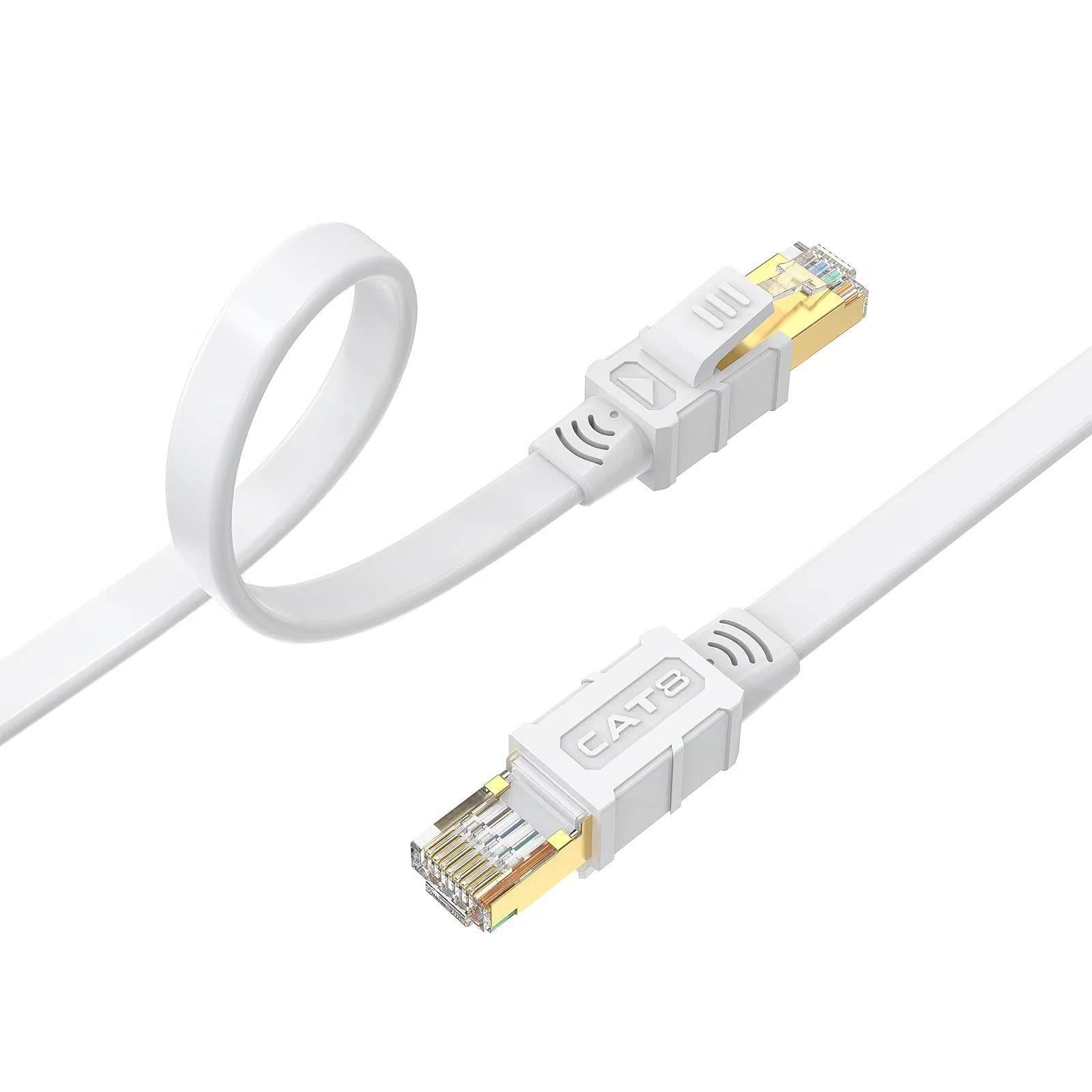 この商品について[CAT7より4倍の高速通信ネットワーク速度]：CAT8 LANケーブルはCAT6よりもっと高い帯域幅を持って、CAT6の8倍、CAT7ケーブルよりも4倍、2000MHz伝送帯域幅に達