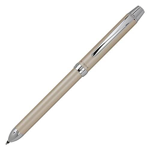 この商品について【種類】多機能筆記具 【サイズ】最大径φ 10.5mm 全長 134mm【ボール径】0.7ｍｍ（細字）黒・赤 【芯の太さ】0.5mm【軸さや】黄銅 塗装 【方式】回転＆ノック式 【イン