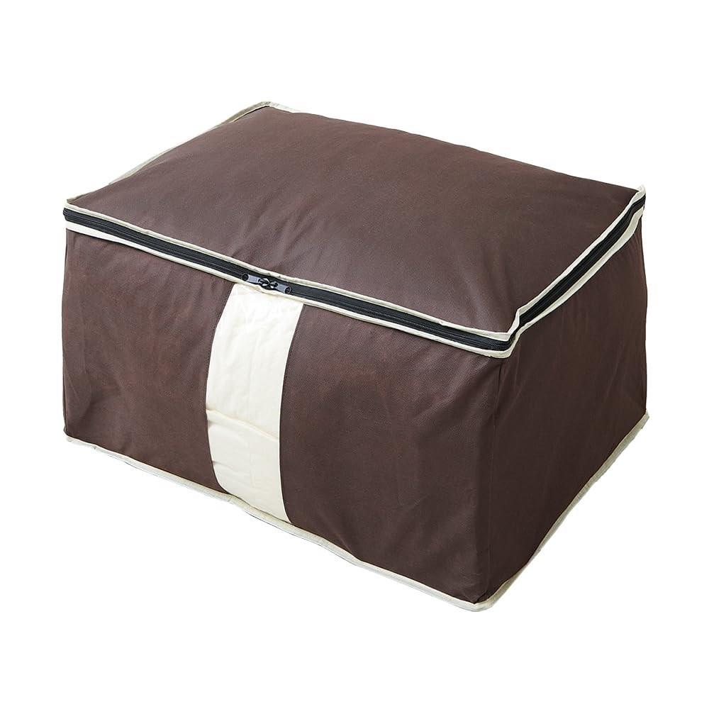 この商品について【商品仕様】商品サイズ/(約)65×50×35cm、適応サイズ/ダブル羽毛布団1枚、材質・成分/本体:ポリプロピレン不織布、窓:EVA樹脂【幅広テープでスッキリ収納】ボリュームのあるか