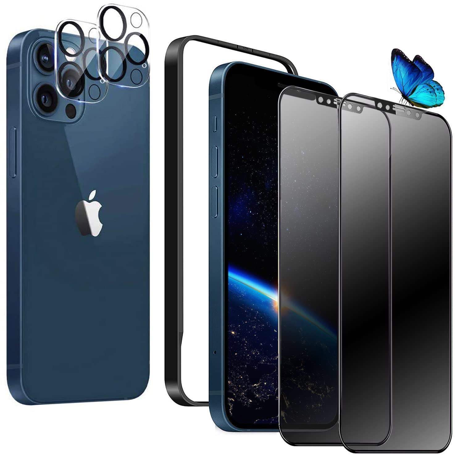 この商品について対象機種：i Phone 12 pro Max 6.7インチ【4枚入り】覗き見防止強化ガラスフィルム2枚＋レンズフィルム2枚 指紋防止/油脂汚れ防止/エッジ割れ防止/耐衝撃性/耐引っか