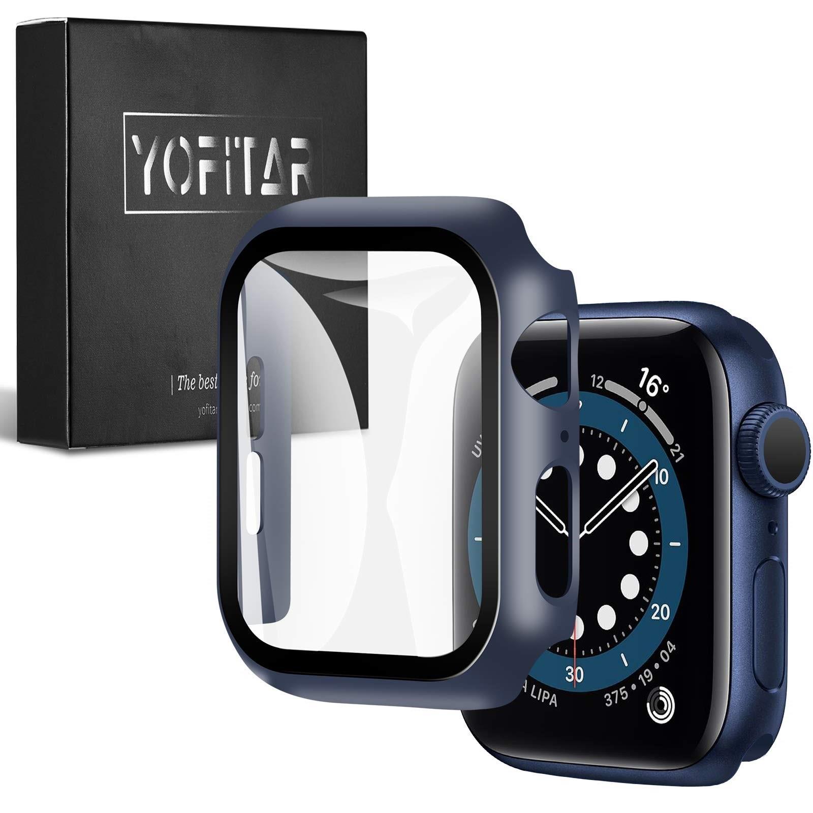 この商品について【高級感が溢れるデザイン＆装着が簡単】 Apple Watchガラスフィルム＋保護カバーの融合された革新的な一体型デザイン。取付け道具不要、本体の上から嵌めるだけで楽に装着できます。従