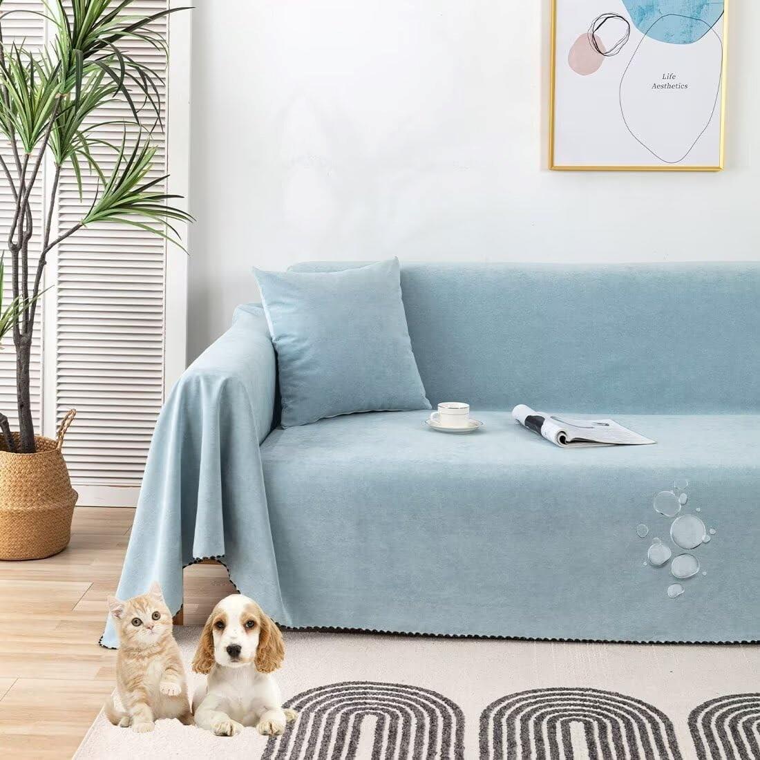 この商品について？？【防水素材】？こちらのソファーカバーは撥水加工の工芸を採用し、三層防水構造で、中に防水コーティングを追加しました。防水効果テストを経て、優れた防水機能を持ち、ソファーの表面に水滴が