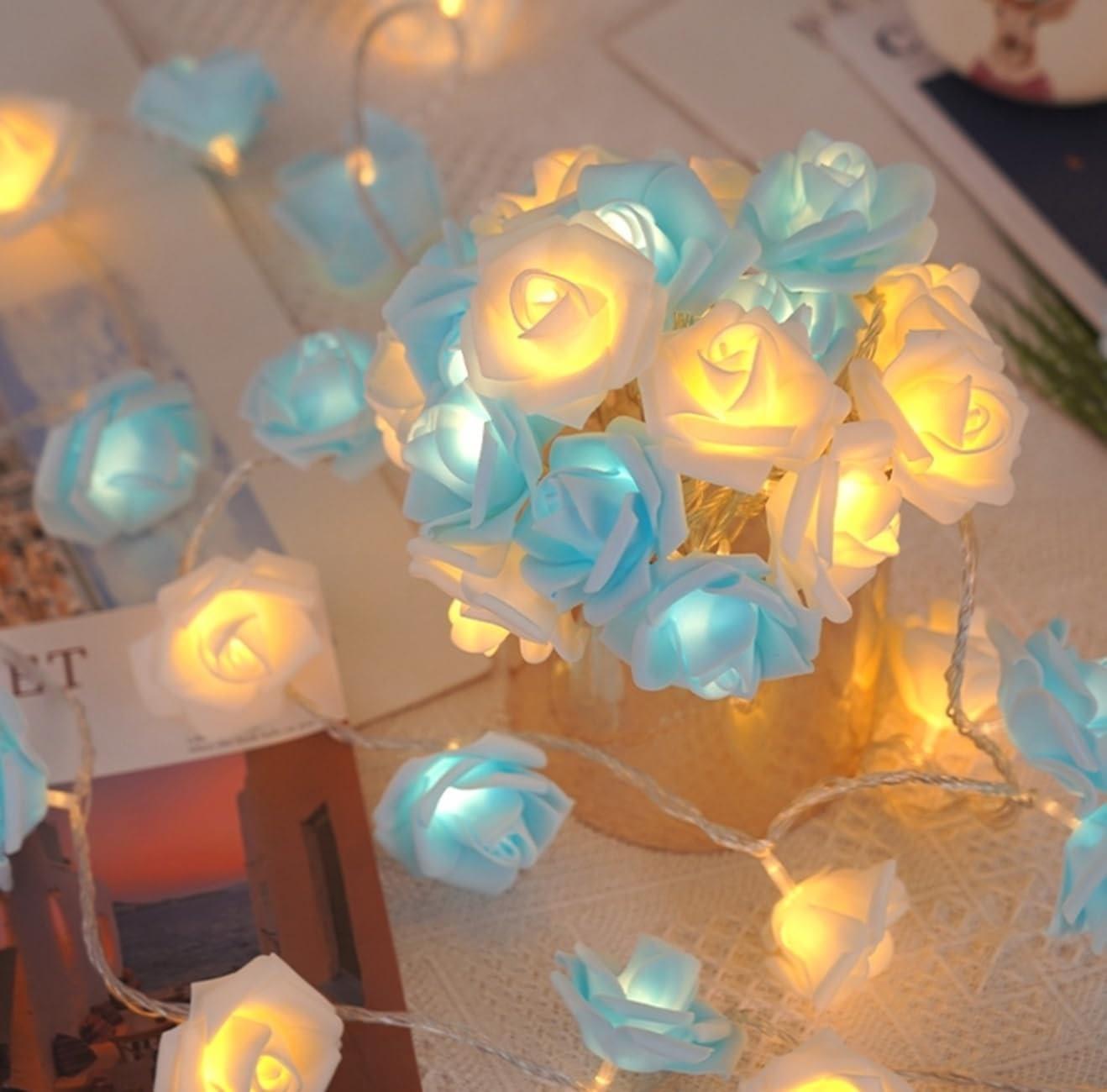 この商品についてバラの花のライト飾り装飾、お洒落で可愛いLEDイルミネーションライト。結婚式、誕生日などのホームパーティー、イベントなどの飾り付け、クリスマスの飾りなどにお使い頂けます。LEDライトで